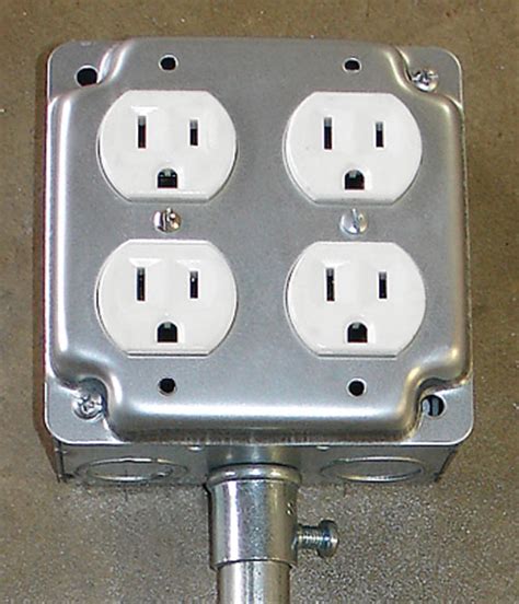 2x6 electrical box|duplex receptacle outlet box.